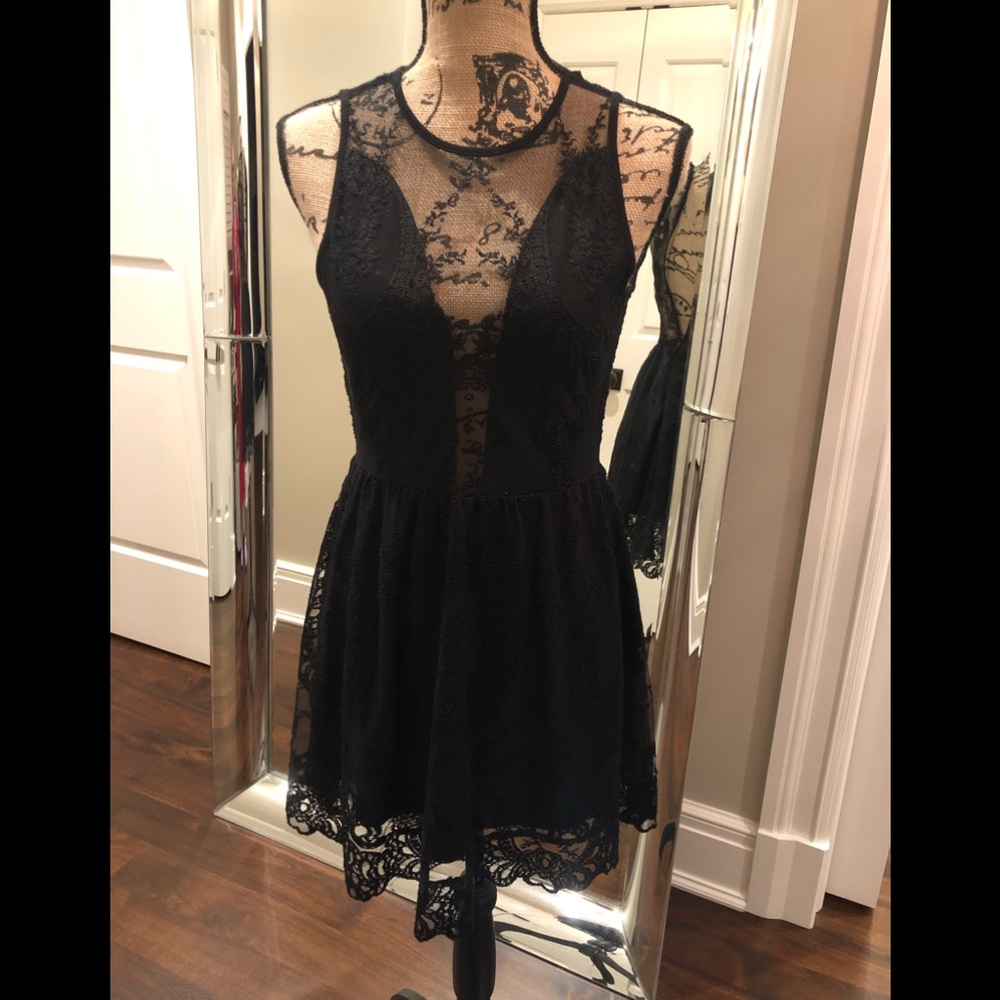 For Love and Lemons Black lace dress